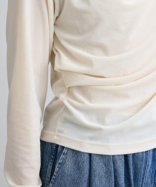 Green Parks 【WEB限定】シアーベロアオフショル長袖プルオーバーⅡ Ivory
