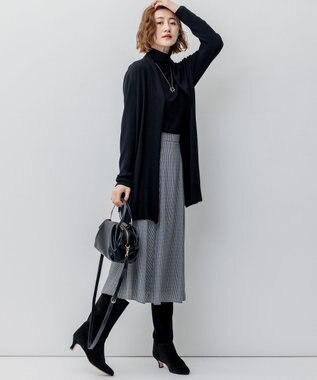 23区 【洗える】サステナブルウール ショールカラー カーディガン ブラック系