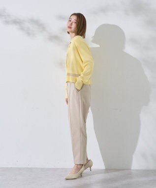 YECCA VECCA シアーMIXカーディガン Yellow