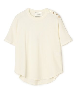 BEIGE， NADIA / ストレッチ メタルボタンニット Ecru