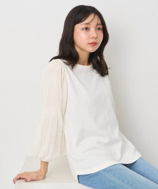 earth music&ecology マジョリカプリーツプルオーバー Off White