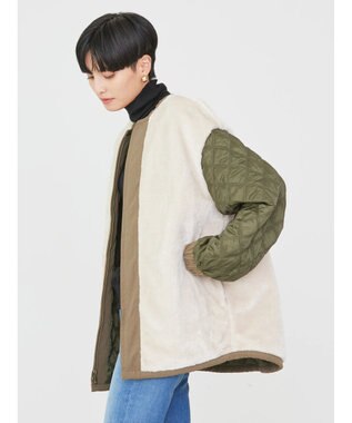 AMERICAN HOLIC キルポカリバーシブルキルティングミディコート Khaki