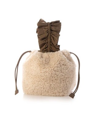 UNBILLION カシュカシュ cachecache / フリルハンドルボアトート アイボリー