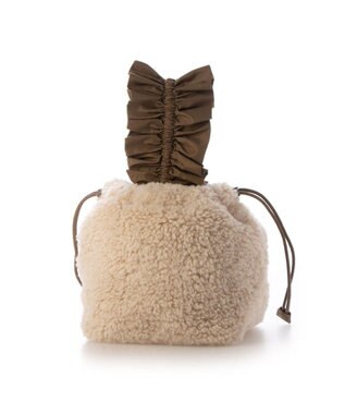 UNBILLION カシュカシュ cachecache / フリルハンドルボアトート アイボリー