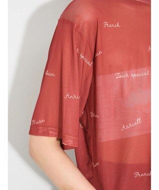 Green Parks ロゴ入りチュールトップス Red