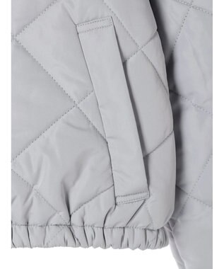 earth music&ecology ファーカラーブルゾン Grayish Blue