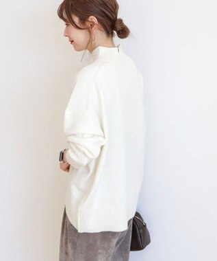 AMERICAN HOLIC モックネックコクーンニットプルオーバー Ivory