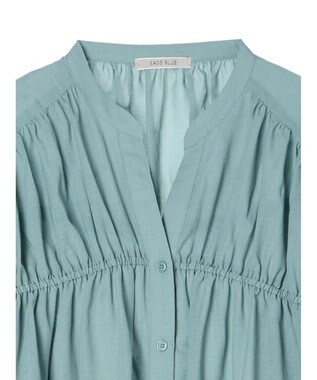 Green Parks シャーリングボリュームスキッパーチュニック Blue Green