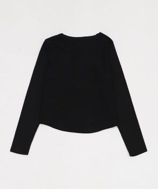 WEGO キーネックロゴトップ ブラック