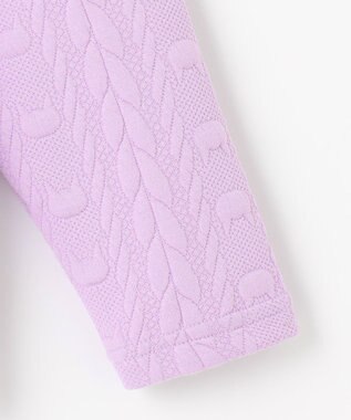 ANY KIDS ふくれジャガードカーディガン ラベンダー