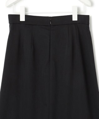 ICB L 【洗える】 カラミストライプ スカート ブラック系