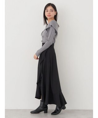 earth music&ecology ２ｗａｙビッグカラーニットプルオーバー Light Gray