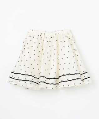 ANY KIDS ネコ×ドット スカート エクリュ