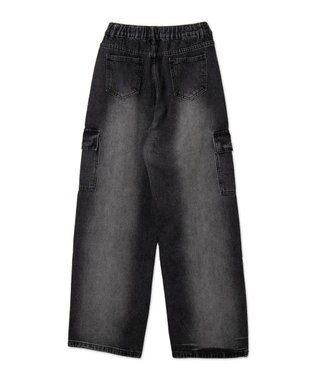 WEGO ヴィンテージウォッシュカーゴデニム ブラック