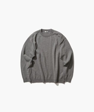 ATON WOOL WASHI | クルーネックセーター - UNISEX GRAY