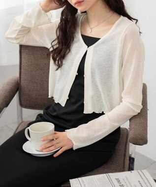 WEGO 【紫外線対策】シアーカーディガン ホワイトアイボリー