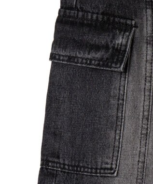 WEGO ヴィンテージウォッシュカーゴデニム ブラック