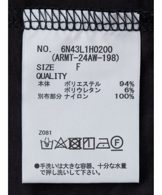 Green Parks ａ．異素材切り替えバルーンワンピース Charcoal Gray