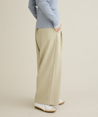 CRAFT STANDARD BOUTIQUE ハイウェストベルトワイドパンツ Light Beige