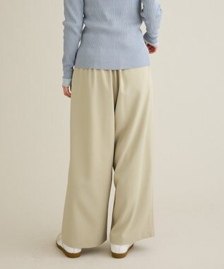 CRAFT STANDARD BOUTIQUE ハイウェストベルトワイドパンツ Light Beige