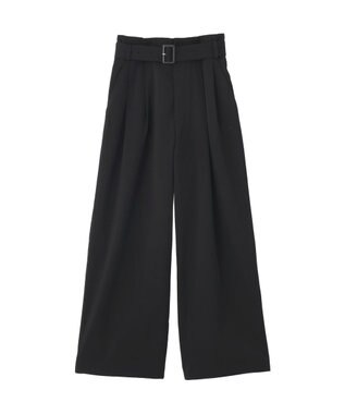 CRAFT STANDARD BOUTIQUE ハイウェストベルトワイドパンツ Black