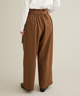 CRAFT STANDARD BOUTIQUE ハイウェストベルトワイドパンツ Brown