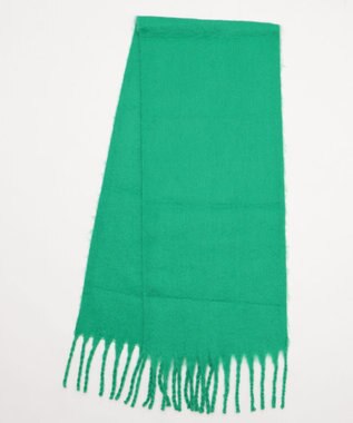 WEGO 【マフラー/ユニセックス着用】ワイドフリンジストール グリーン