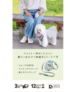 PET PARADISE ディズニー トイ・ストーリー 伸縮リード 《雲柄》 ライトブルー