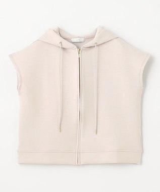 ANY L 【洗濯機可】ダンボールフレンチスリーブ ジップアップパーカー サンドベージュ