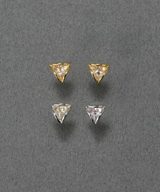 Phoebe 〈金属アレルギー対応〉モダントライアングルピアス　ゴールド/ニッケルフリー ゴールド