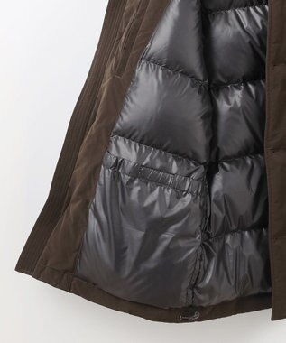 JOSEPH ABBOUD MOUNTAIN 【サスティナブル/ECO撥水/ECOファー/９ポケット】ナイロンピーチダウンコート ダークブラウン系
