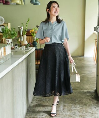 ANY SIS シアーチェック スカート ブラック