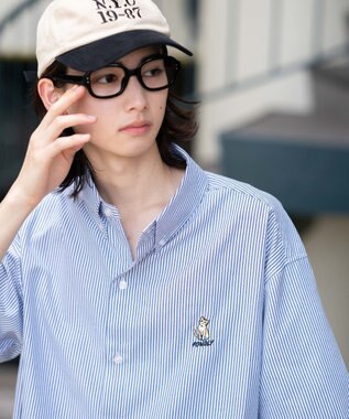 WEGO 【ユニセックス着用ITEM/MLサイズ展開】オックスフォードワンポイントシャツ（SS） 柄2