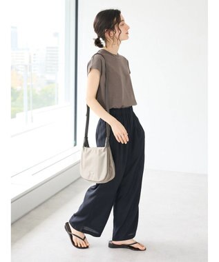 CRAFT STANDARD BOUTIQUE スムースフレンチスリーブプルオーバー Charcoal Gray