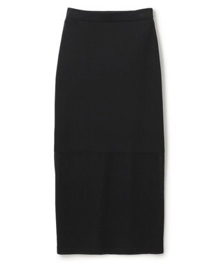 uncrave 【久慈暁子さん着用】シアーニット Iラインスカート ブラック（久慈暁子さん着用）