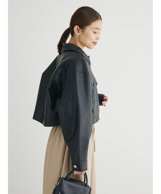 Green Parks ・ＥＬＥＮＣＡＲＥ　ＤＵＥ　合皮Ｇジャン Black