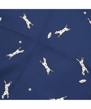 Marca 【Marcaオリジナル】ドッグ 小判 シルクツイル スカーフ ネイビー