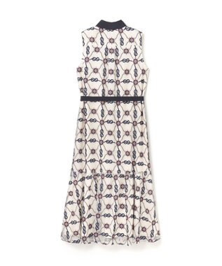 GRACE CONTINENTAL マリン刺繍チュールワンピース ホワイト