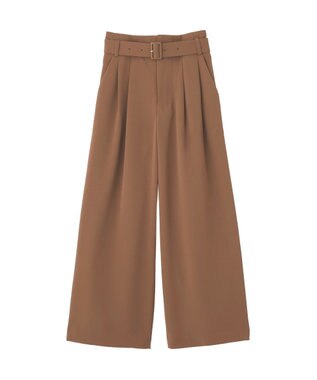 CRAFT STANDARD BOUTIQUE ハイウェストベルトワイドパンツ Brown