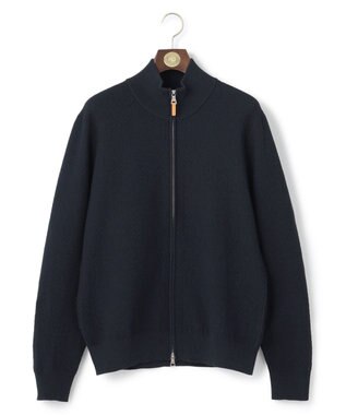 J.PRESS MEN ハイツイストリンクス  フルジップニットカーディガン ネイビー系