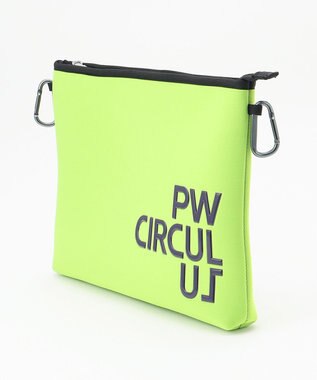 PW CIRCULUS 新色！【UNISEX】ロゴ トートバック クラッチバッグ付き パープル×ライム