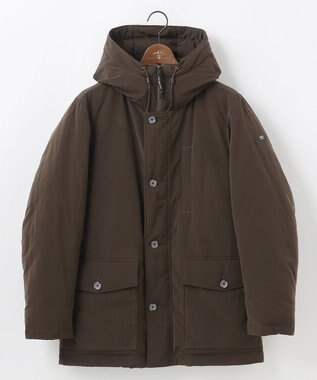 JOSEPH ABBOUD MOUNTAIN 【サスティナブル/ECO撥水/ECOファー/９ポケット】ナイロンピーチダウンコート ダークブラウン系