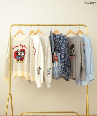 Green Parks ミッキー＆フレンズ／レイヤードプリントロングＴシャツ Light Pink