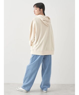 earth music&ecology スウェットルーズパーカー Ivory
