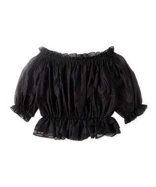 WEGO 【２点セット】キャミSETオーガンジーオフショルブラウス ブラック