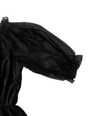 WEGO 【２点セット】キャミSETオーガンジーオフショルブラウス ブラック