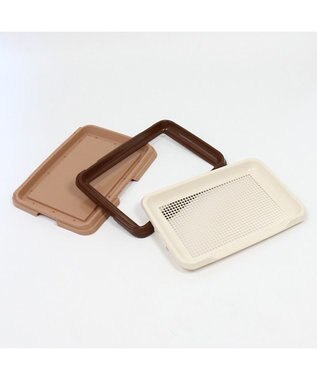 PET PARADISE ペットパラダイス 2WAY トイレトレー（室内トイレ） 茶系