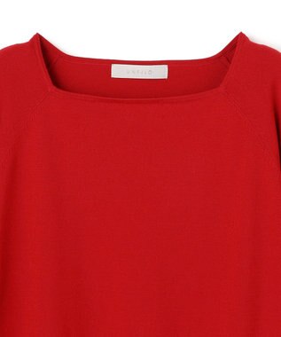 UNFILO マイビューティニット スクエアネック レッド