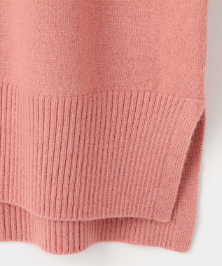 J.PRESS LADIES L 【洗える】SEMI WORSTED WOOL クルーネック ニット ピンク系