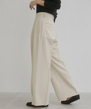 WEGO 【ANGIE VINTAGE/SMLサイズ展開】２タックワイドスラックス ホワイトアイボリー